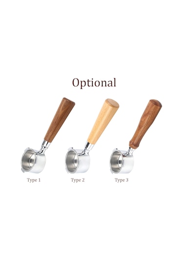 Leezsing Delonghi Ec680 Ec685 Kahve Alet Filtreleri Kahve Çıkarma Aksesuarları İçin Filtre Sepeti Ve Ahşap Saplı 51mm Paslanmaz Çelik Kahve Dipsiz Portafiltre