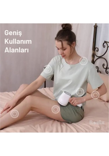 Realx Şarjlı 8 Başlıklı 5 Modlu Tüm Vucüt Masaj Aleti Body Massan Beyaz