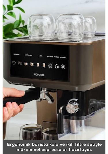 Karaca Mycaffe Barista S10 Espresso Latte Ve Cappuccino Makinesi