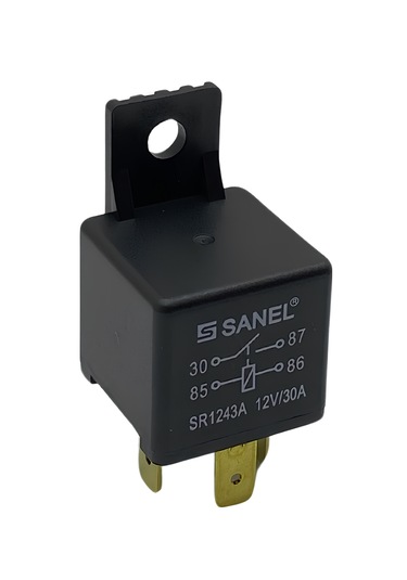 Mini Röle 12v 30a 4 Uçlu 30-87-86-85 Sanel Mini Röle 4 Fişli