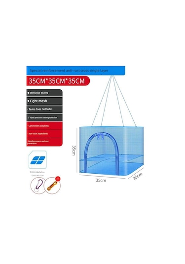 Katlanabilir Sebze Kurutma Filesi - Paslanmaz - 35 35 35 - Tek Katlı Çapraz Um64102-2 Yurt Dışından Çok Renkli