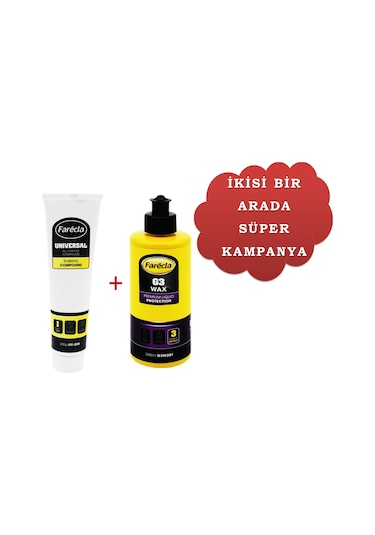 Farecla Universal Tüp Pasta 200gr ve Farecla G3 Wax Cila 250ml