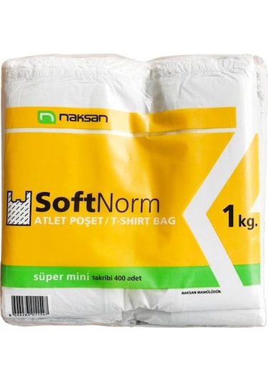 Naksan Soft Norm Atlet Poşet Beyaz Süper Mini 1 KG