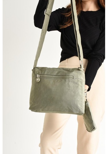 Klinkır Omuz Çantası Mini Cüzdanlı Çapraz Askılı Postacı Çanta Su İtici Kumaş 27 17 Cm Hafif 001