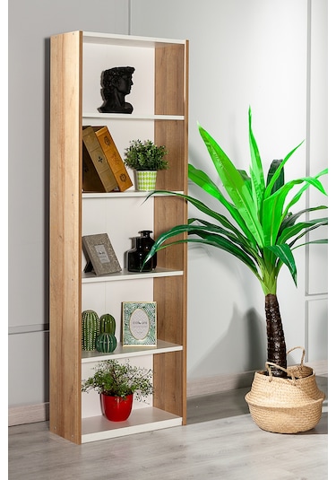 Eva Large Dekoratif 8 Raflı Suntalam Kitaplık