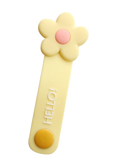 Xiyyadms Güçlü Silikon Kabloluk Düzenleyici - Mini Taşınabilir, Çok Kablolu Uyumlu, Gül Desenli Sarı, Kolay Kullanım,  İdeal