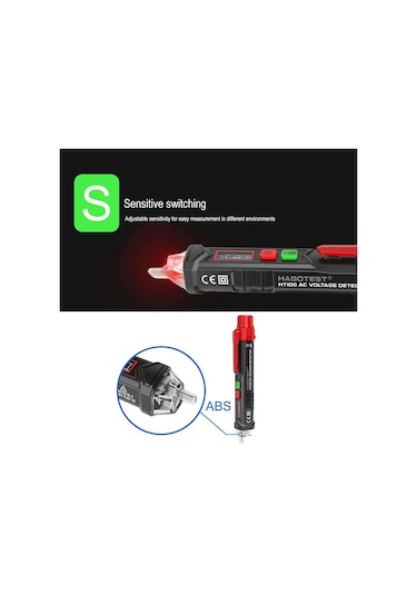 Habotest Ht100 Temassız Dijital Ac Voltaj Test Dedektörü N11.65