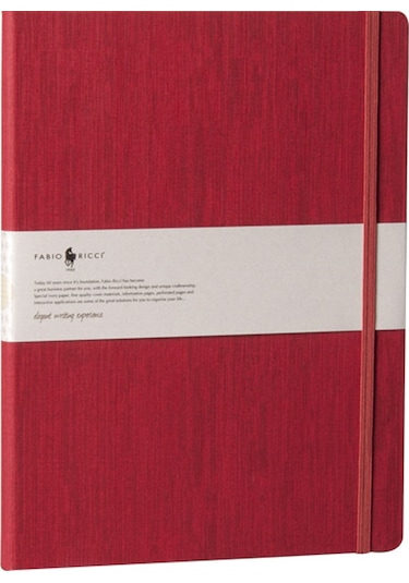 Fabio Ricci Lepidus 1044 Bordo Çizgili Defter Bordo