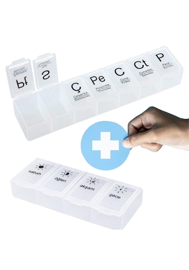 Günlük Ve Haftalık İlaç Kutusu Seti İlaç Saklama Kutusu