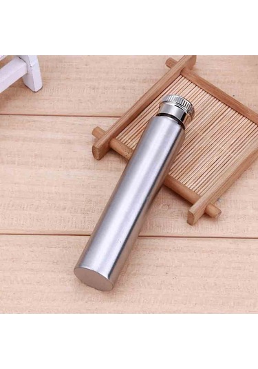 Ximistore9 1 Unca Paslanmaz Çelik Sigara Şeklinde Taşınabilir Mini Alkollü İçecek Kutusu, Sıfır Kaçırma,野营 Piknik Partiler İçin Uygun Diğer