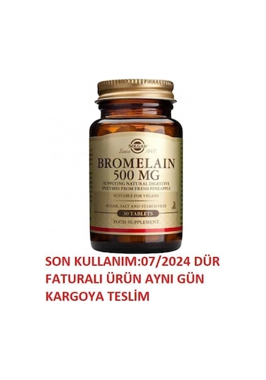 Bromelain 150 Mg 60 Kapsül