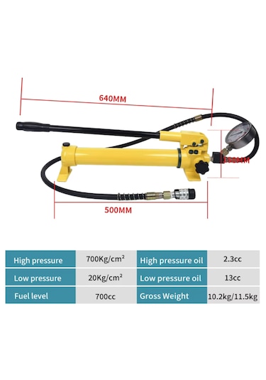 Hidrolik El Pompası Cp-700b Basınç Saatli