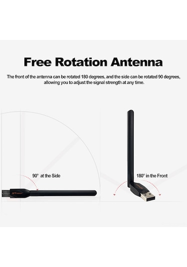 Geeroyoo Gtmedıa Dvb-s2 Usb Kablosuz Ağ Adaptörü, 150mbps Hız, Harici Antenli, Dvb Alıcılar İçin