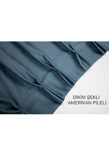 Dauble Blackut Karartma Perde Tek Kanat 1x2 Amerikan Pileli Fon Perde Mor