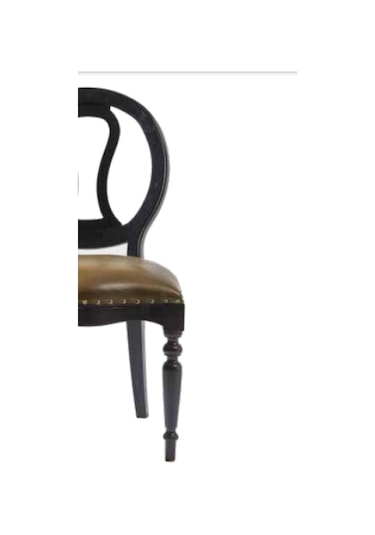 Bengimobilya Sandalye Zus004 Klasik Model Bej Suni Deri Kumaş Parlak Siyah Ren