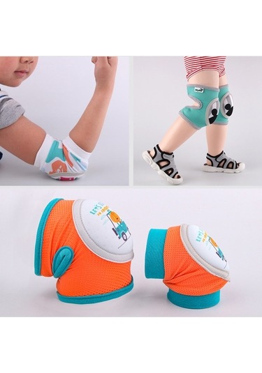 Çocuk Spor Koruyucu Seti - Bisiklet, Paten, Basketbol Ve Tüm Aktiviteler İçin Ayarlanabilir Dizlik & Dirseklik Pedleri Çok Renkli - Standart Çok Renkli