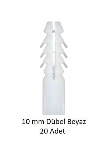 Dübel, 10 Mm Beyaz Dübel, 20 Adet