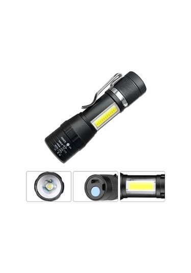 Wuben Wb-017 Zoomlu Şarjlı Cob Led Güçlü El Feneri