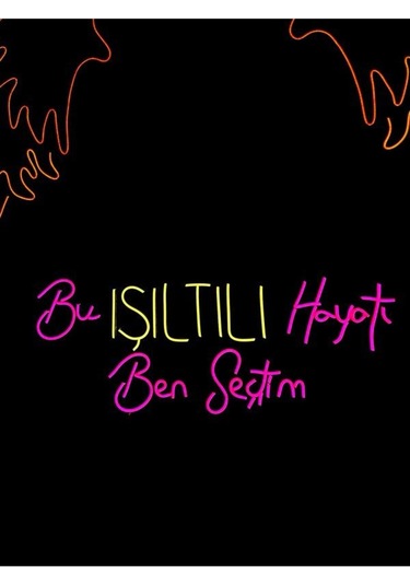 Twins Led Bu Işiltili Hayatı Ben Seçtim Yazılı Neon Tabela Pembesarı Model:model:17393366 Pembe - Sarı