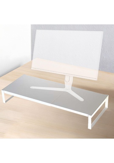 Homyl Bilgisayar Monitörü Standı Daireler Tek-katmanlı-beyaz