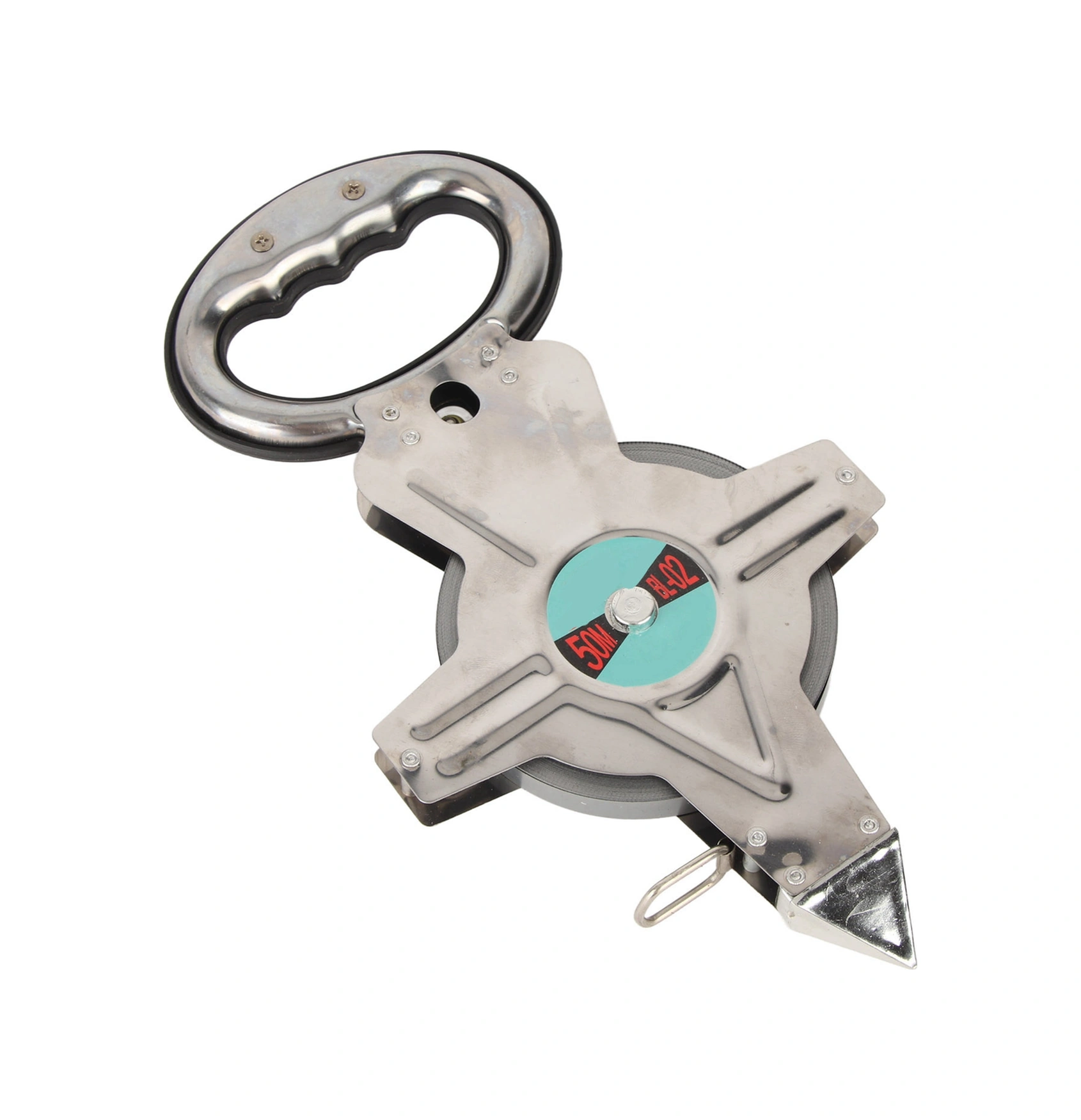 Tenfowee 50m Çelik Şerit Ölçücü, Ergonomik Tutamaklı, Dayanıklı Paslanmaz Çelik Kasa, İnşaat Ve Mühendislik Ölçümleri İçin Hızlı Geri Çekimli 50