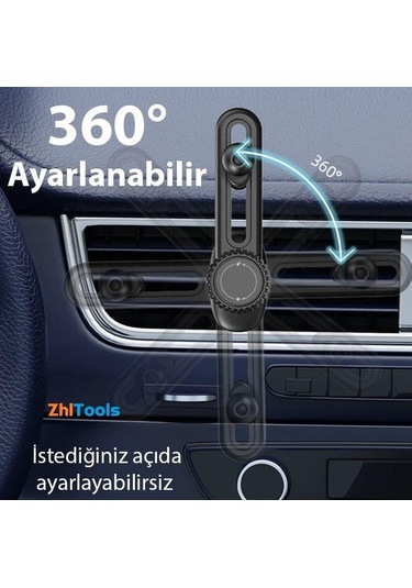 Zhltools B099 Ayarlanabilen Araç Içi Havalandirma Telefon Tutucu Siyah