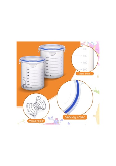 Xurunkeji Set Paslanmaz Çelik Karıştırma Topu Boya Kabı Kapaklı Rötuş Boya Kapları Boya Saklama Kapları 800 Ml