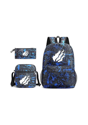 Baskılı Yıldızlı Gökyüzü Sırt Çantası Günlük Öğrenci Okul Çantası Küçük Omuz Çantası Kalem Çantası Üç Parçalı Set Diğer