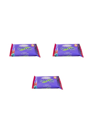 Fresh'n Soft Islak Cep Mendil - Alkolsüz Ve Ph Dengelenmiş - Çiçeksi Kokular - 15 Adetlik 3 Paket