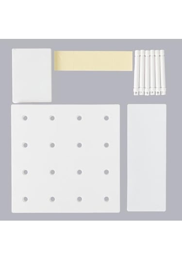 Plastik Delik Kurulu Duvar Rafı Depolama Rafı Organizatör Ev Mutfak Yatak Odası Asılı Duvar Pegboard Depolama Rafı Odası Dekor