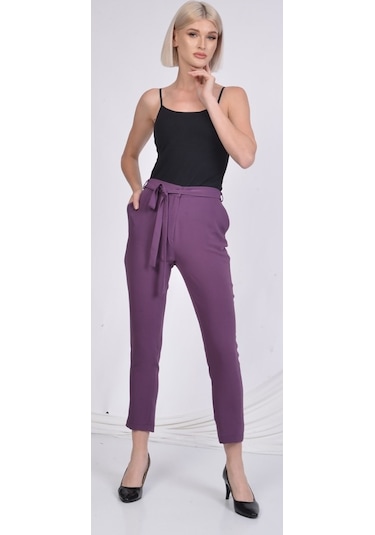 Soralline Kadın Pantolon 1696 Mor Mor