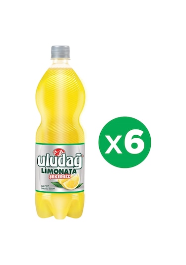 Uludağ Limonata Şekersiz 6 x 1 L
