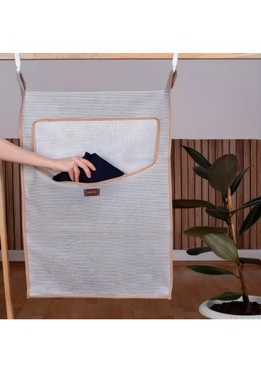 Kapı Arkası Kirli Çamaşır Sepeti I Temiz Çamaşır Sepet X Gri