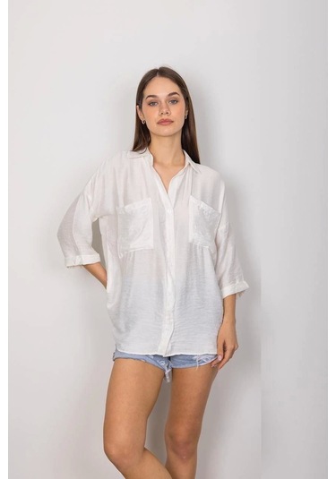 Cepli Salaş Gömlek T1010 Beyaz