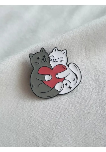 Proshik Kalpli Yavru Kedi Broş Rozhe 242627787 Beyaz