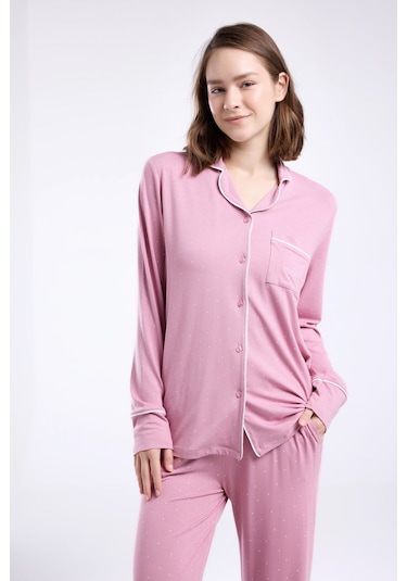 Pierre Cardin Kadın Pembe Gömlek Pijama Pembe