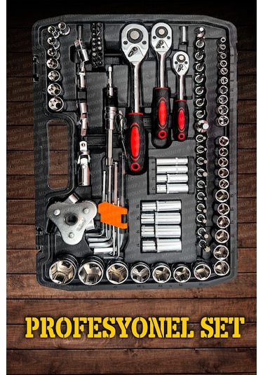 Moonshop Profesyonel 121 Parça Lokma Takımı 1/2-1/4-3/8 Takım Set