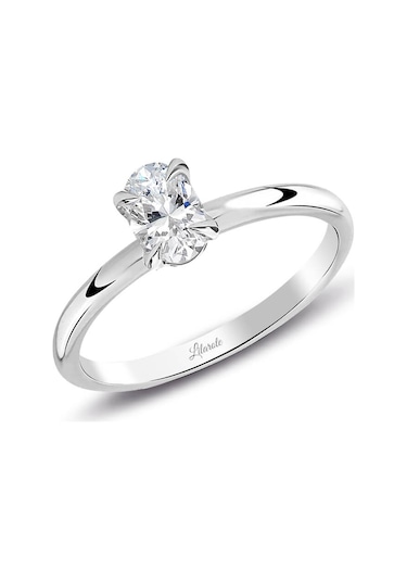 Lilarote 0.40 Ct Pırlanta Oval Tektaş Yüzük