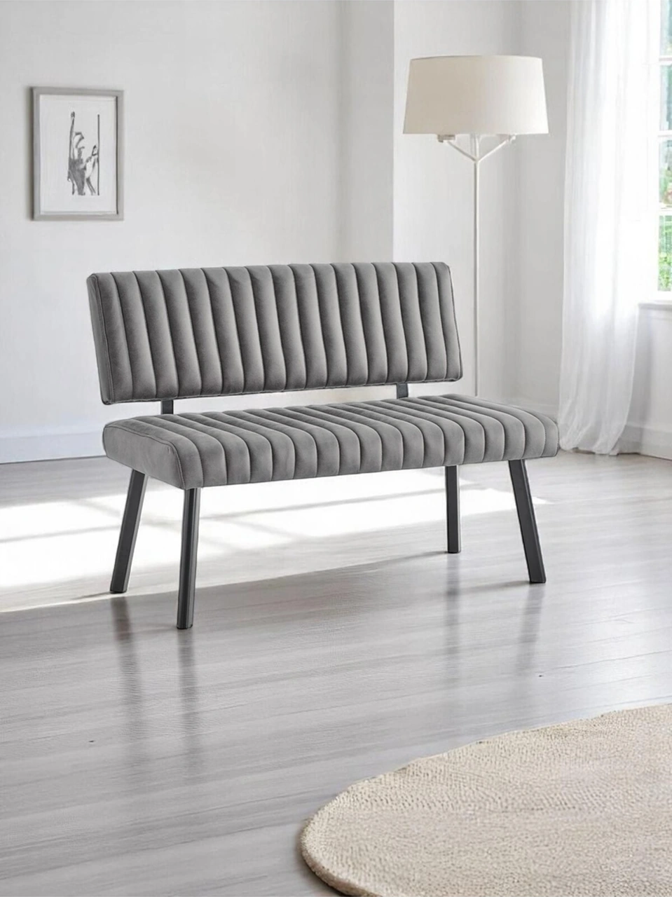 Dengema Koza Bank Sırtlı Talas 10 Antrasit, Demonte Ayaklı,fonksiyonel Tasarım Antrasit