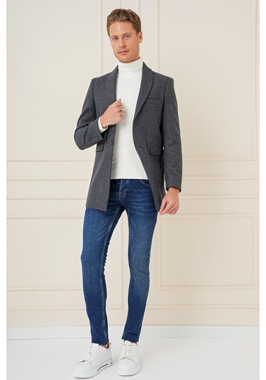 Ka 084 Slim Fit Lacivert Spor Kaban Lacivert