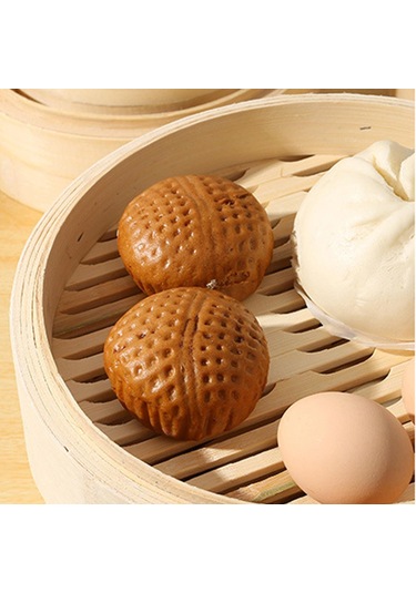 Homyl Bambu Vapur El Yapımı Yuvarlak Sum & Bun Vapuru 18cm