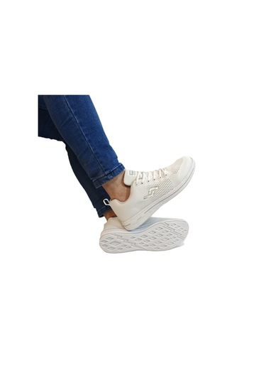 Jump 24937-24938 Beyaz Fuspetli Çok Hafif Rahat Spor Ayakkabı Beyaz