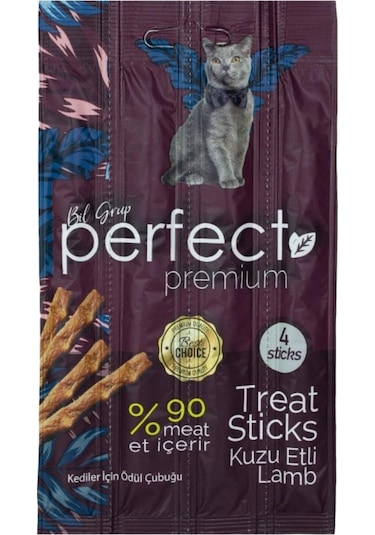 Perfect 4'lü Kuzu Etli Kedi Ödül Çubuğu 20 G