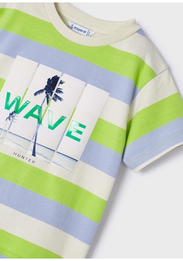 Mayoral Erkek Çocuk Çizgili Tshirt Yeşil