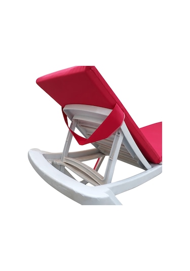 Mirzademarket Şezlong Minderi Lüks Su Geçirmez Kumaş Fermuarlı-Pembe