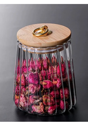 Lınmu Bambu Kapaklı Cam Kavanoz, Saklama İçin 331341142