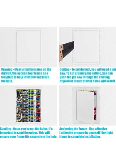 Mufunye Plastik Duvar Bakım Kapısı 20x30 Cm - Gypsum Tabanlı, Çıkarılabilir Menteşeli, Güçlendirilmiş, Beyaz