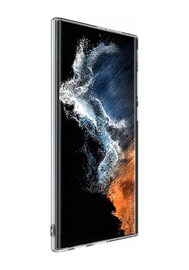 Bzontech Samsung Galaxy S22 Ultra Uyumlu Kamera Korumalı 3D Şeffaf Silikon Kılıf