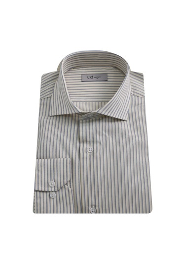 Uki Bej Tam İtalyan Yaka Klasik Gömlek Bej