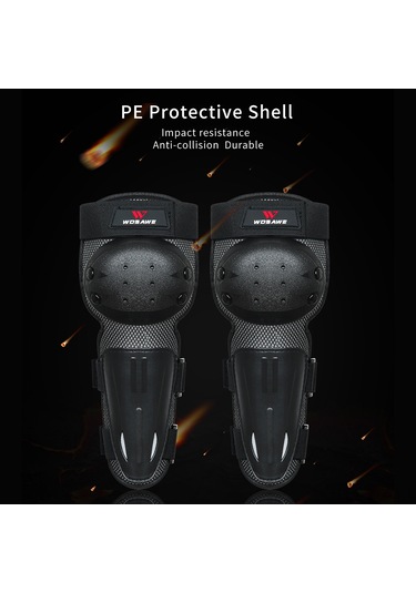 Wezone Çocuklar İçin Bisiklet, Kayak Ve Paten Koruyucu Dizlik - Pe Kabuklu, Eva Desteği İle Yüksek Koruma Siyah